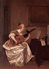 Gerard ter Borch The Lute Player painting